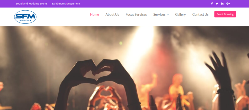 sfm services event management companies in noida